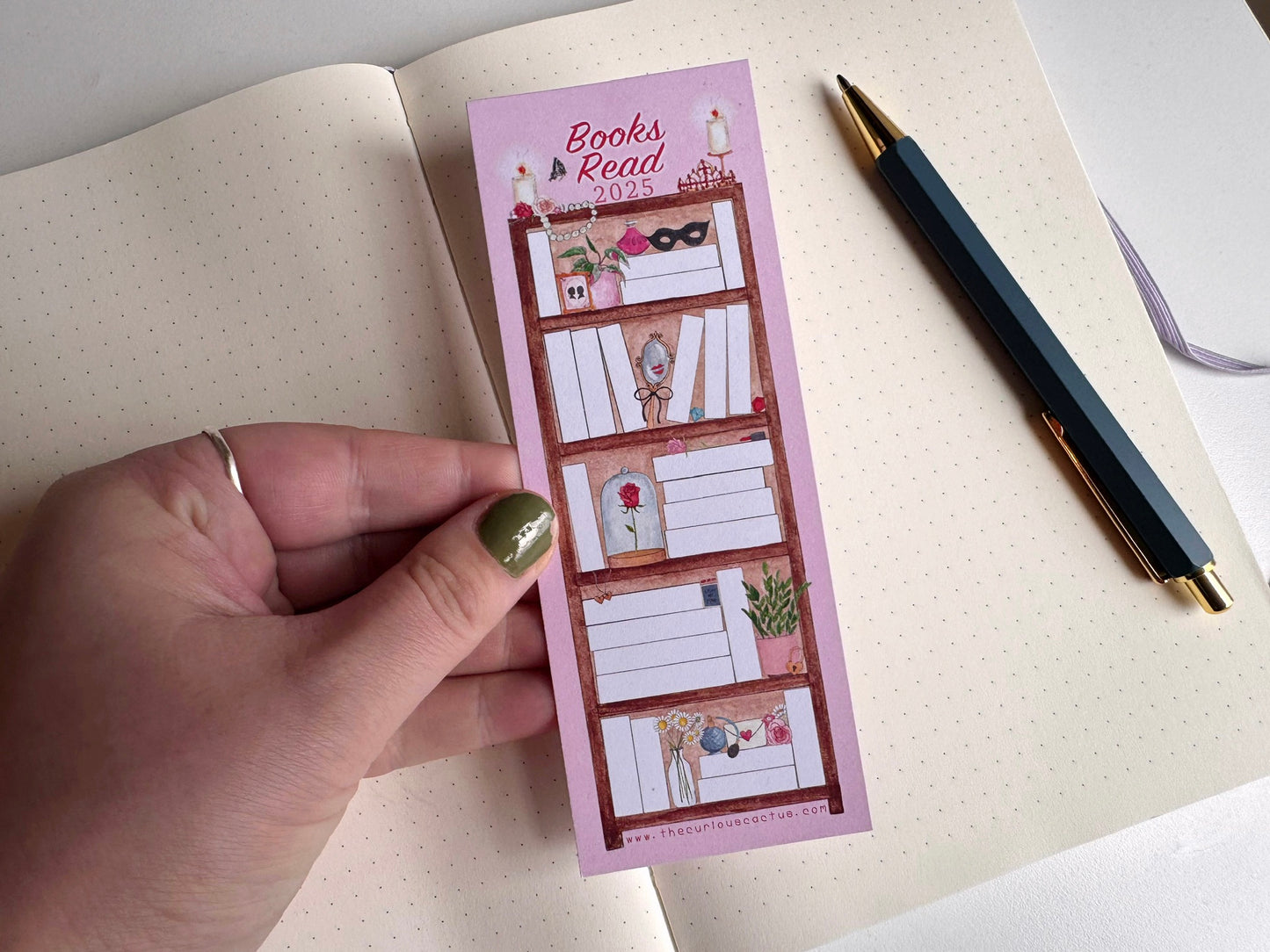 2025 - Romance 50 Book Reading Tracker Bookmark