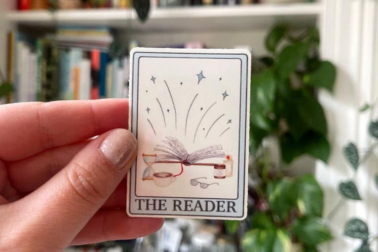 The Reader Tarot Clear Sticker