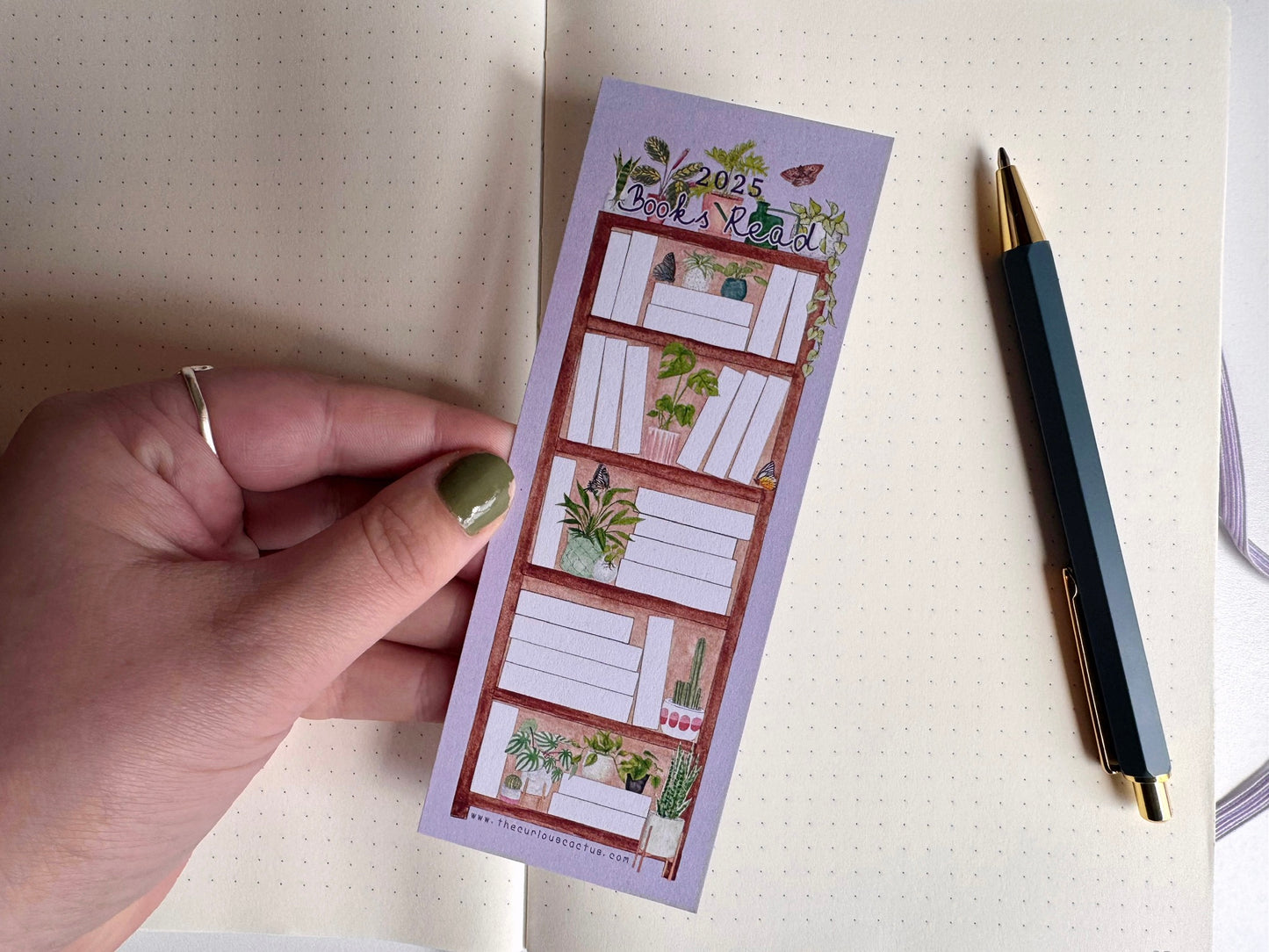 2025 - Plants 50 Book Reading Tracker Bookmark