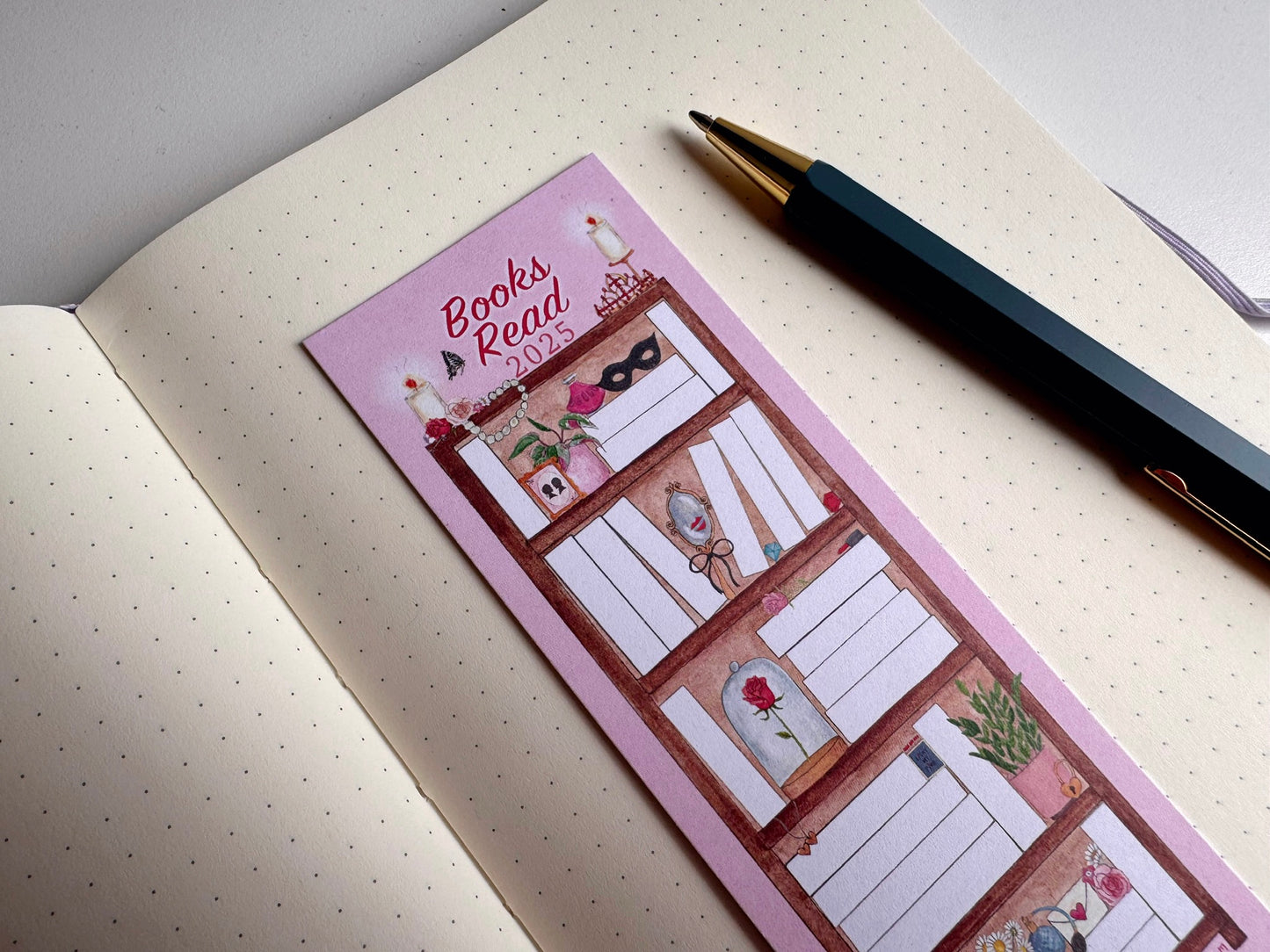 2025 - Romance 50 Book Reading Tracker Bookmark