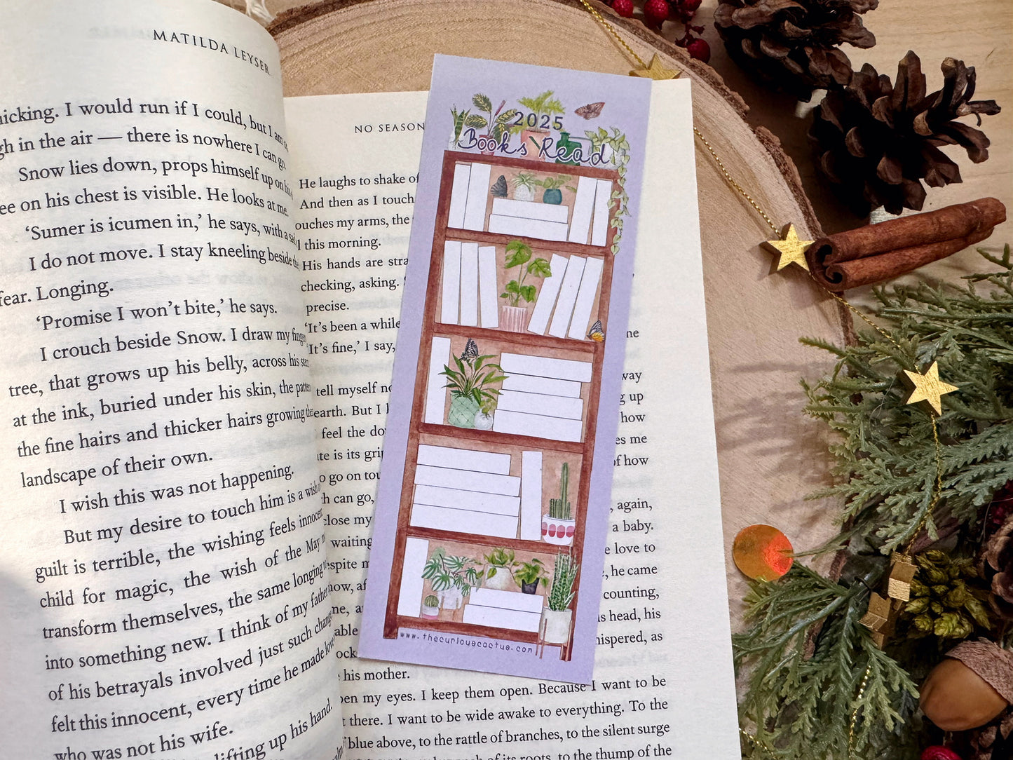 2025 - Plants 50 Book Reading Tracker Bookmark