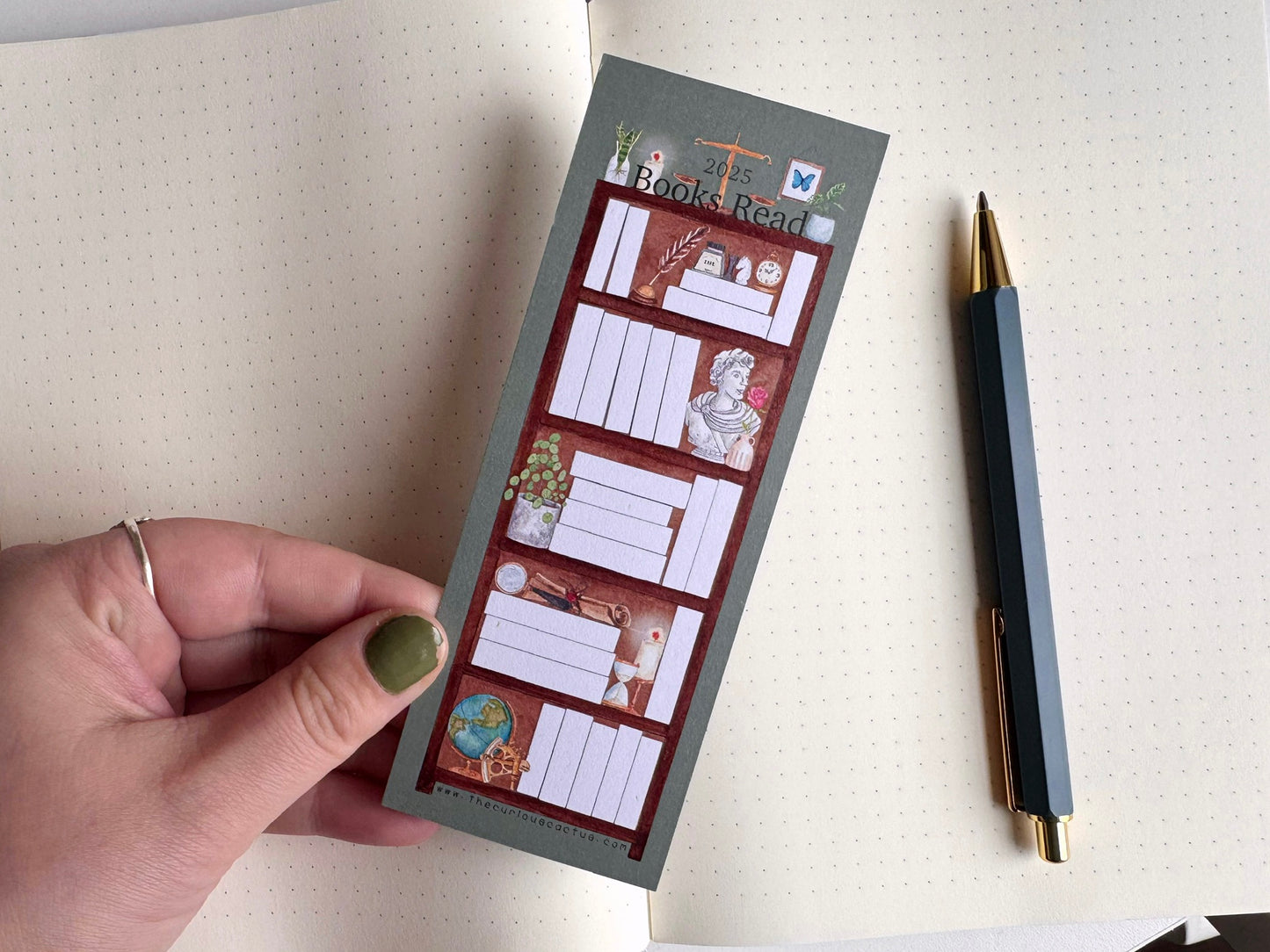 2025 - Academia 50 Book Reading Tracker Bookmark