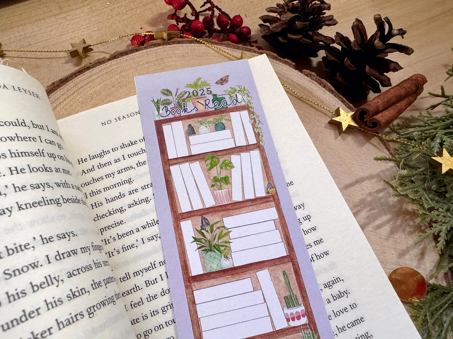 2025 - Plants 50 Book Reading Tracker Bookmark