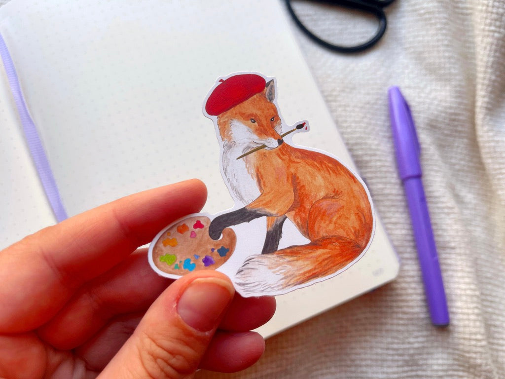 Artist Fox Sticker