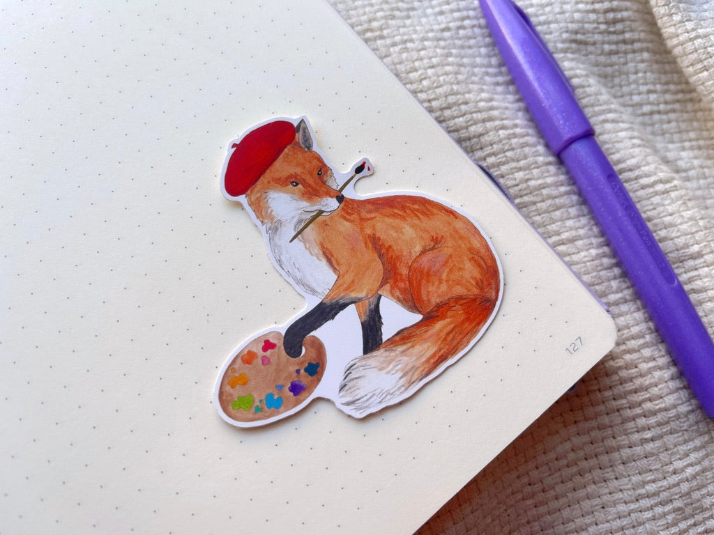 Artist Fox Sticker