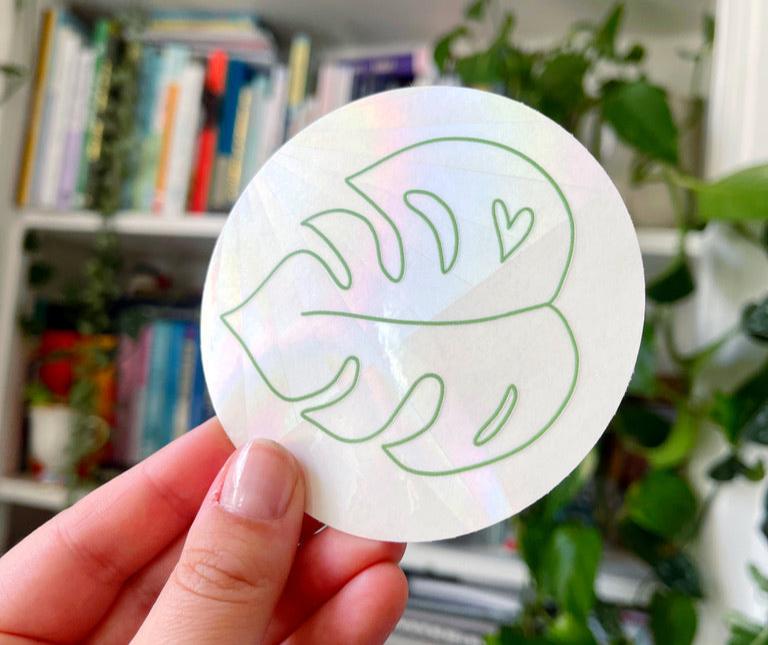 Monstera Leaf Suncatcher Sticker