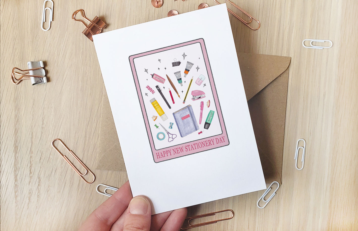 Happy New Stationery Day - Greeting Card