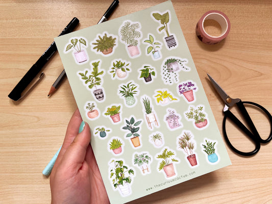 Plant Alphabet A5 Sticker Sheet