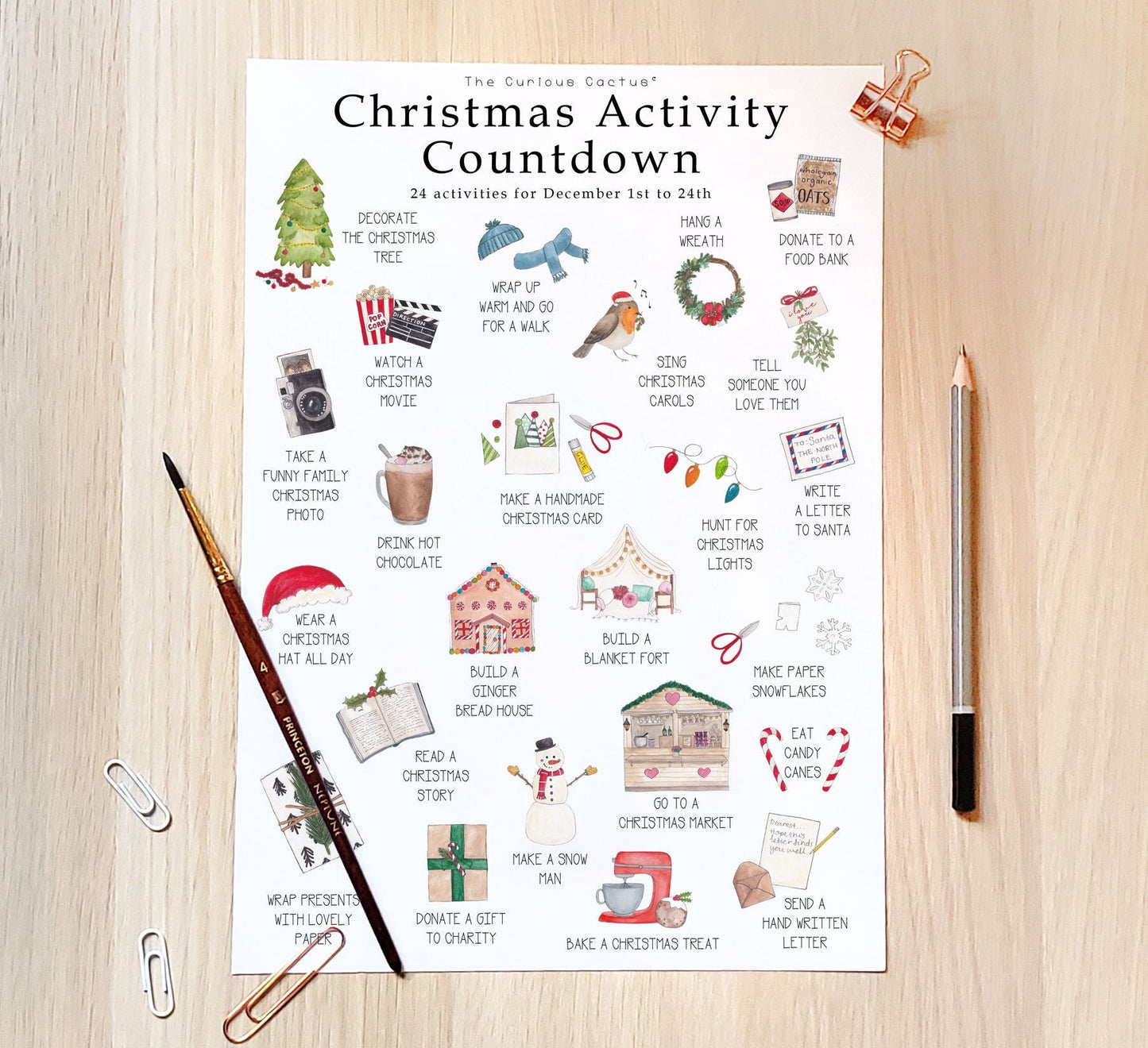 Christmas Activity Countdown Advent Calendar